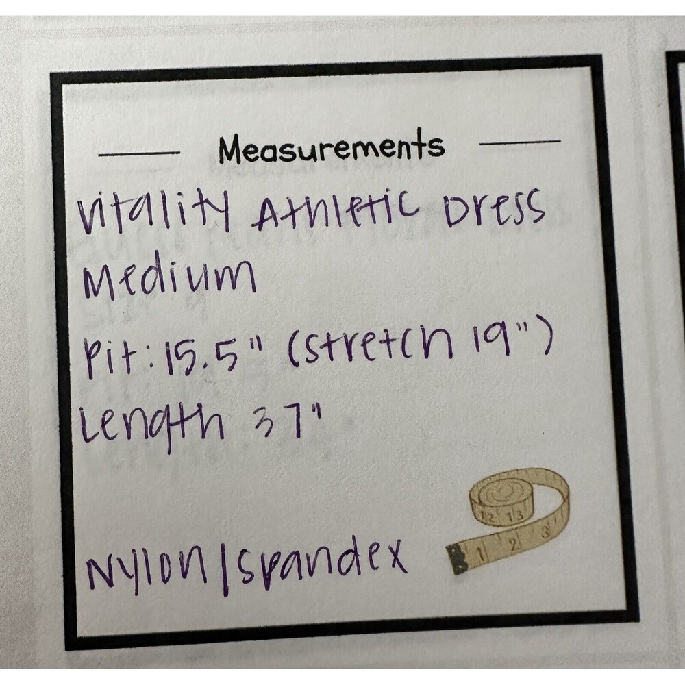 Vitality Women’s Athletic Dress Medium Turquoise Green Activewear - Picture 7 of 7